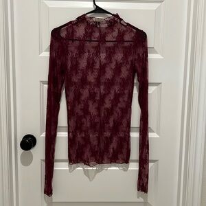 Free people, M, Lady Lux Layering top in color Raisin Ruckus, brand new.